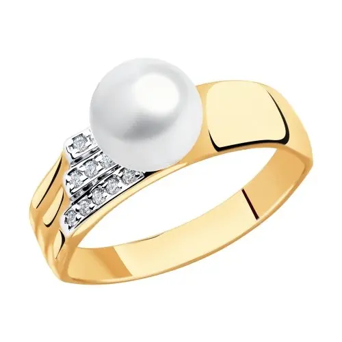 Кольцо декоративное из красного золота