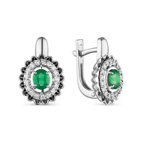 Серьги с английским замком из серебра