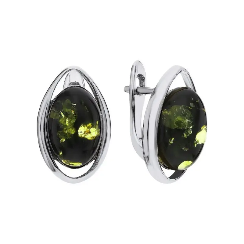 Серьги с английским замком из серебра