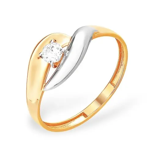 Кольцо декоративное из комбинированного золота