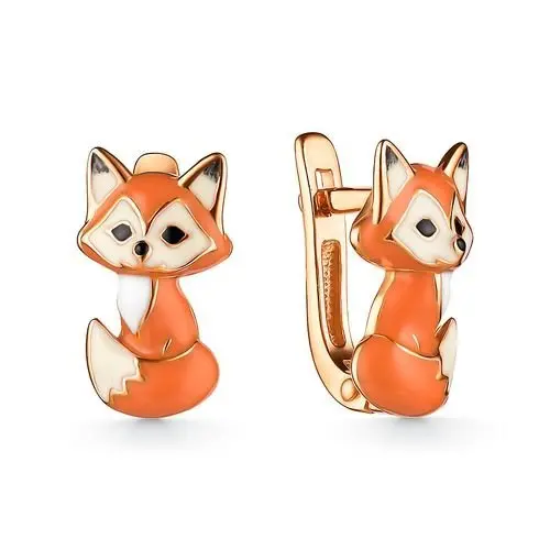 Серьги детские из позолоты