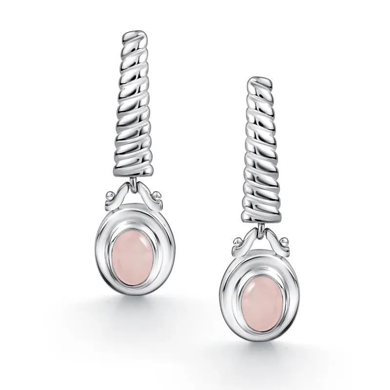 Серьги подвесные из серебра