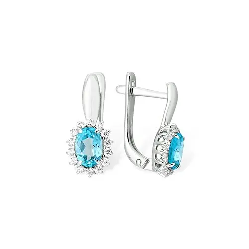 Серьги с английским замком из серебра