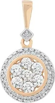 Подвеска декоративная из комбинированного золота