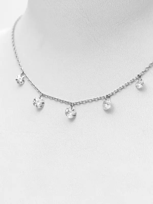 Цепь колье из серебра