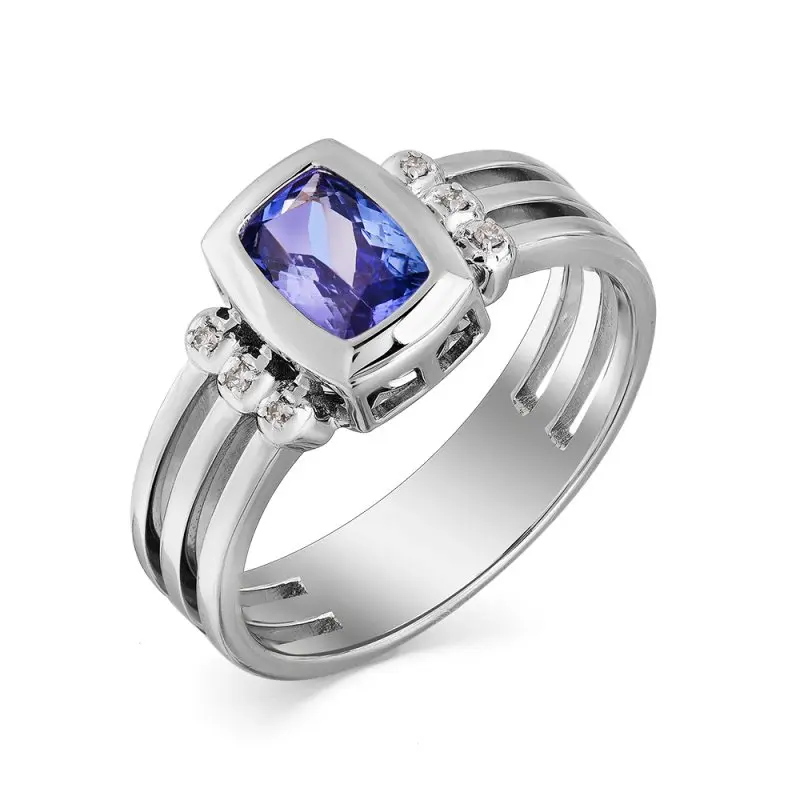 Кольцо декоративное из белого золота