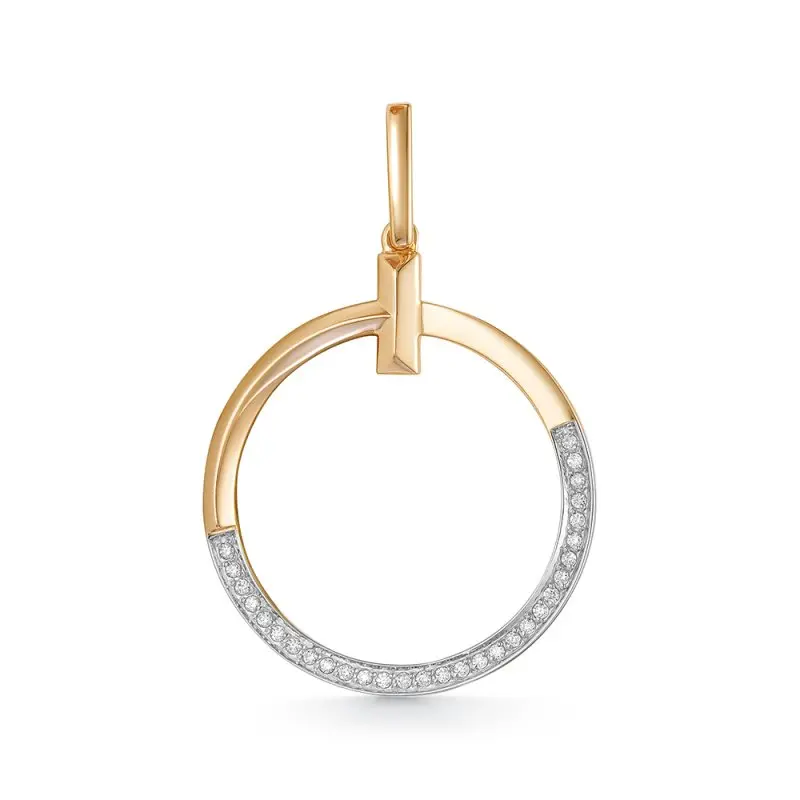 Подвеска декоративная из комбинированного золота