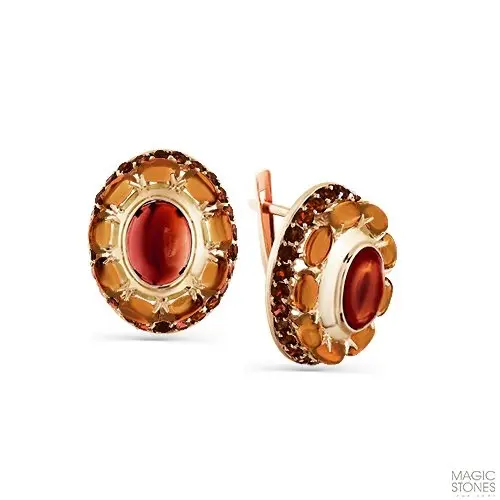 Серьги с английским замком из красного золота