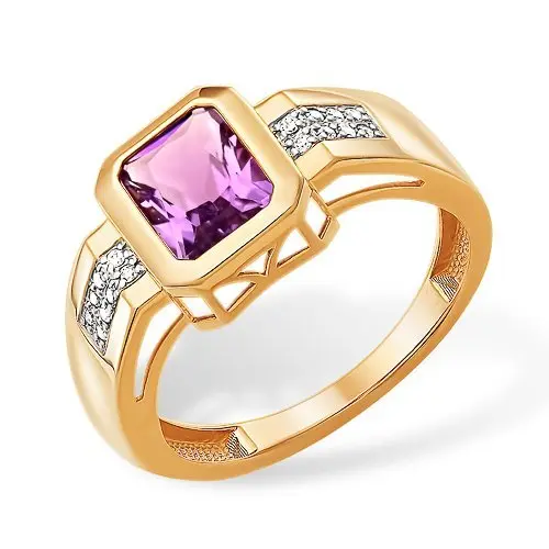 Кольцо декоративное из красного золота