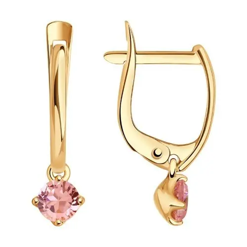 Серьги детские из красного золота