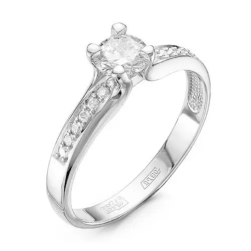 Кольцо декоративное из белого золота