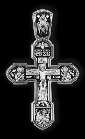 Подвеска крест из серебра