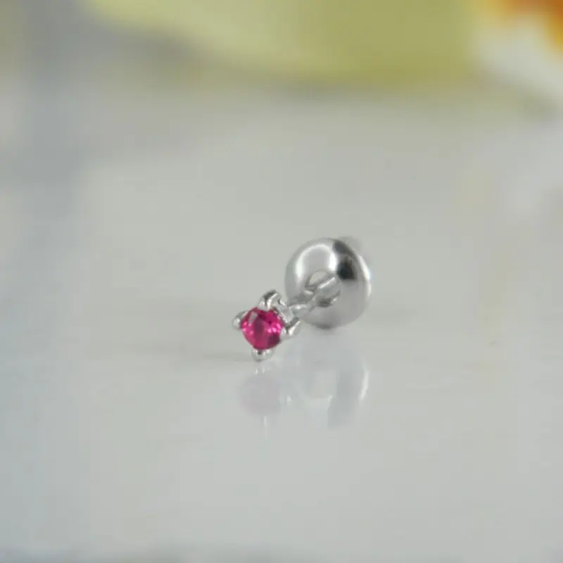 Серьги одиночные из серебра