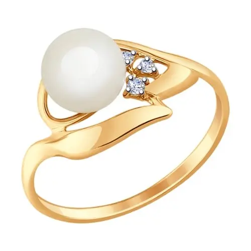 Кольцо декоративное из красного золота