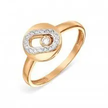 Кольцо декоративное из красного золота