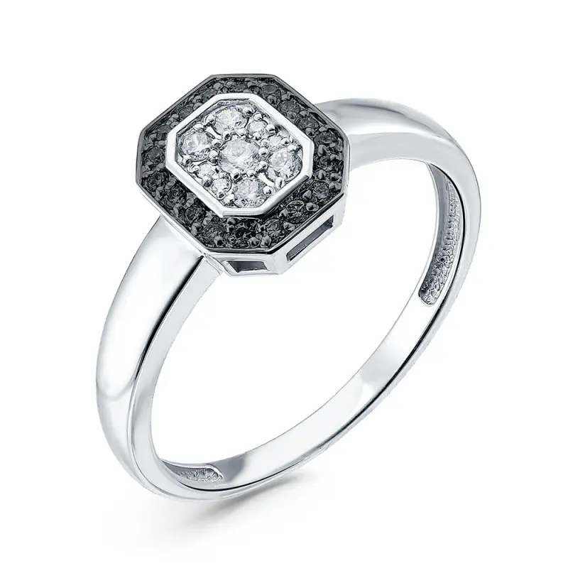 Кольцо декоративное из белого золота