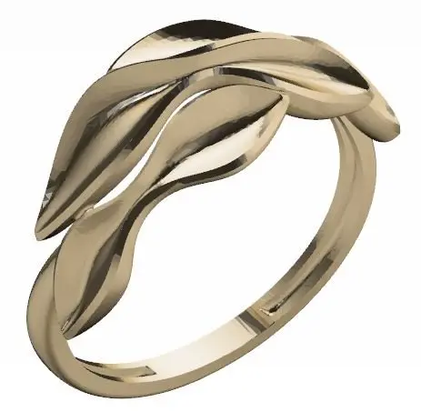 Кольцо декоративное из красного золота