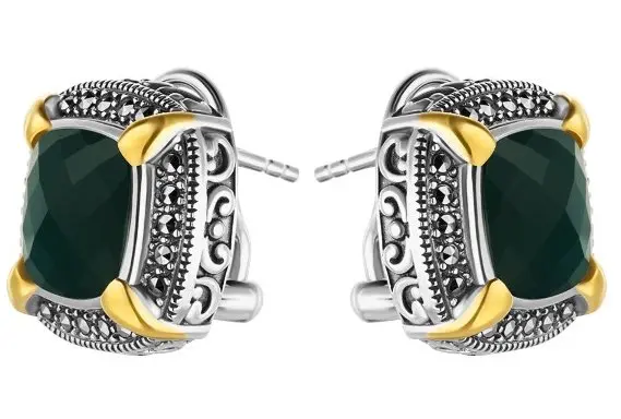 Серьги с английским замком из серебра