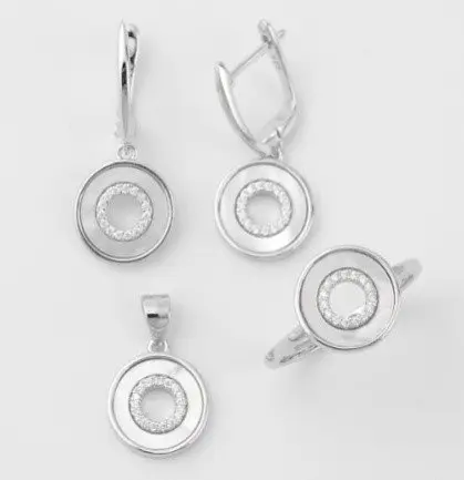 Серьги подвесные из серебра