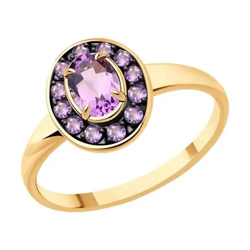 Кольцо декоративное из красного золота