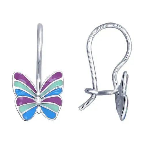 Серьги детские из серебра