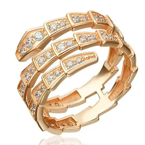 Кольцо декоративное из красного золота