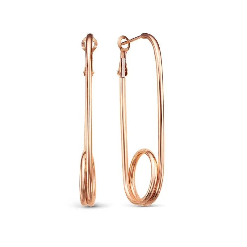 Серьги с английским замком из красного золота