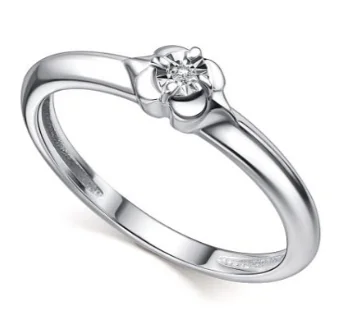 Кольцо декоративное из серебра