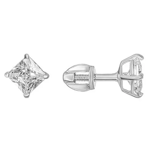 Серьги пуссеты из серебра