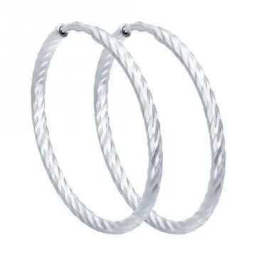 Серьги конго из серебра