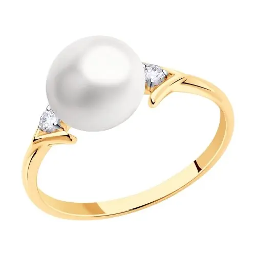 Кольцо декоративное из красного золота