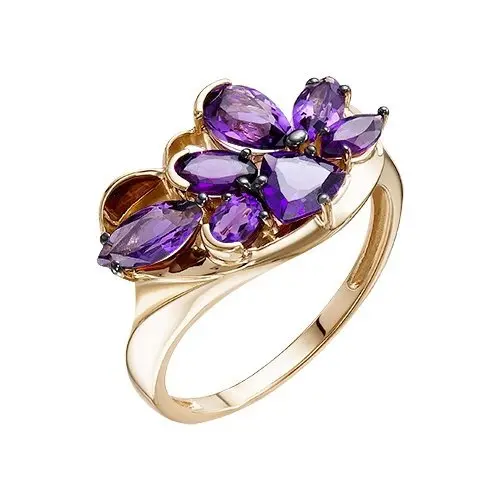 Кольцо декоративное из красного золота вид 1