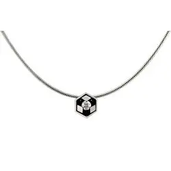 Цепь колье из белого золота с бриллиантами