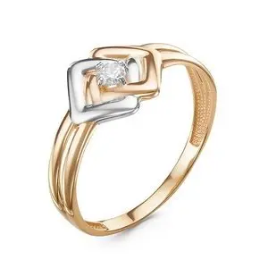 Кольцо декоративное из комбинированного золота