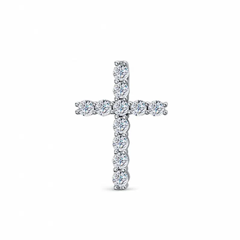 Подвеска декоративный крест из серебра