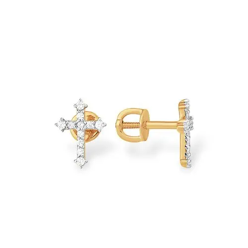 Серьги пуссеты из красного золота