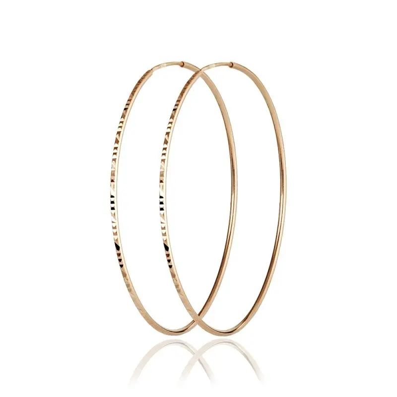 Серьги конго из красного золота