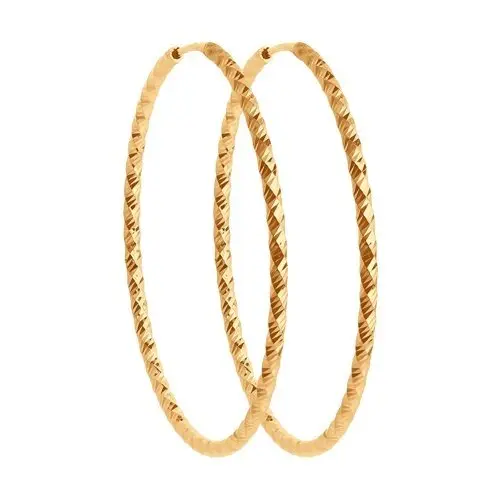 Серьги конго из красного золота