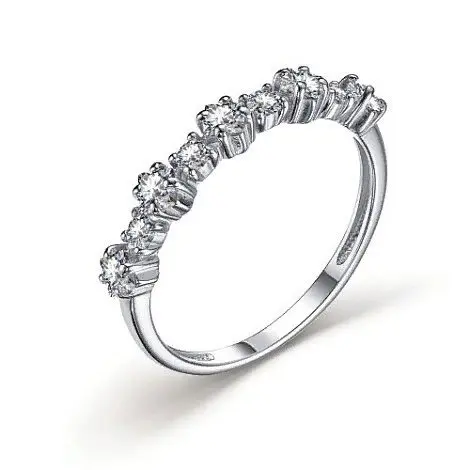 Кольцо декоративное из серебра вид 1