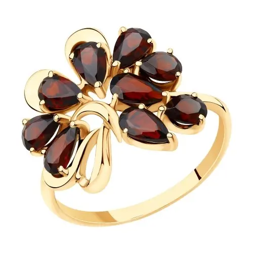 Кольцо декоративное из красного золота