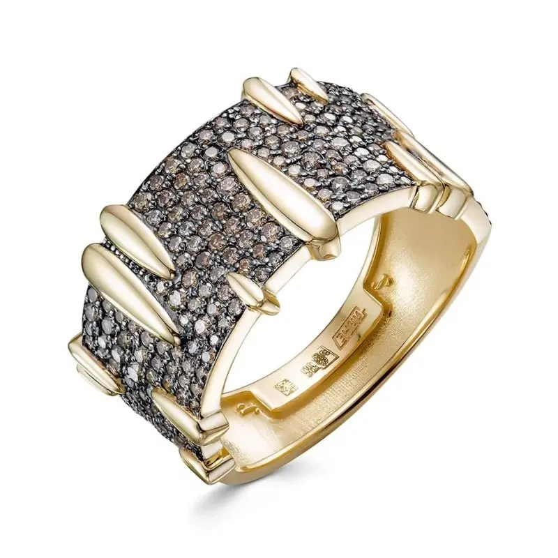 Кольцо декоративное из желтого золота