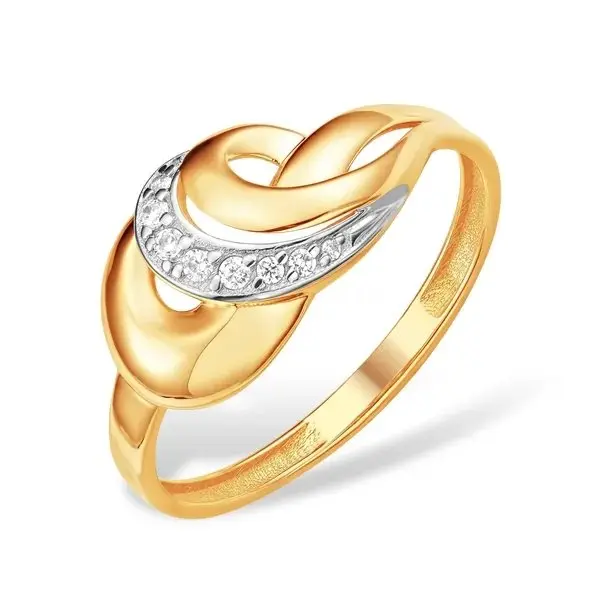 Кольцо декоративное из красного золота