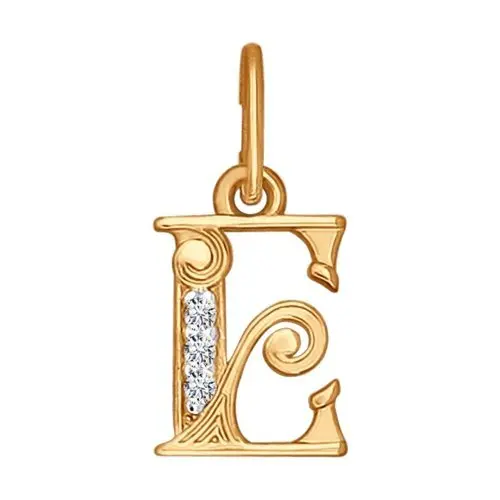 Подвеска буква из красного золота
