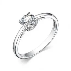 Кольцо декоративное из серебра вид 1