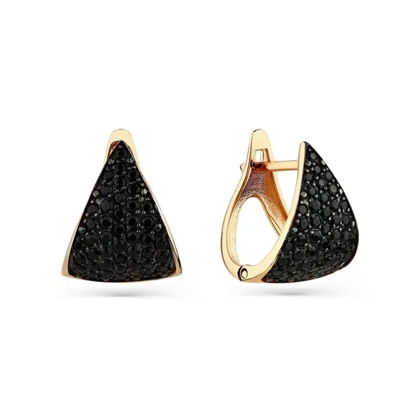 Серьги с английским замком из красного золота