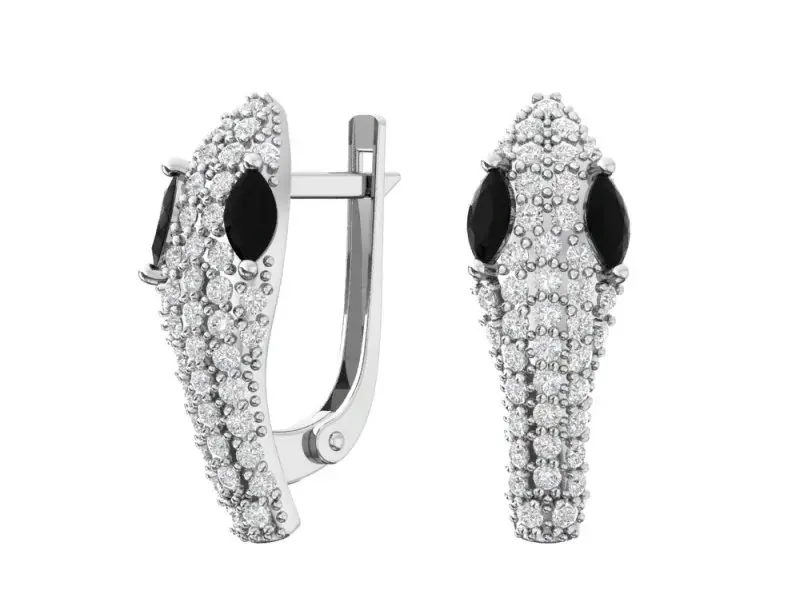 Серьги с английским замком из серебра