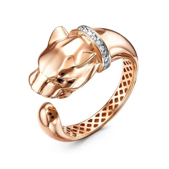 Кольцо декоративное из красного золота