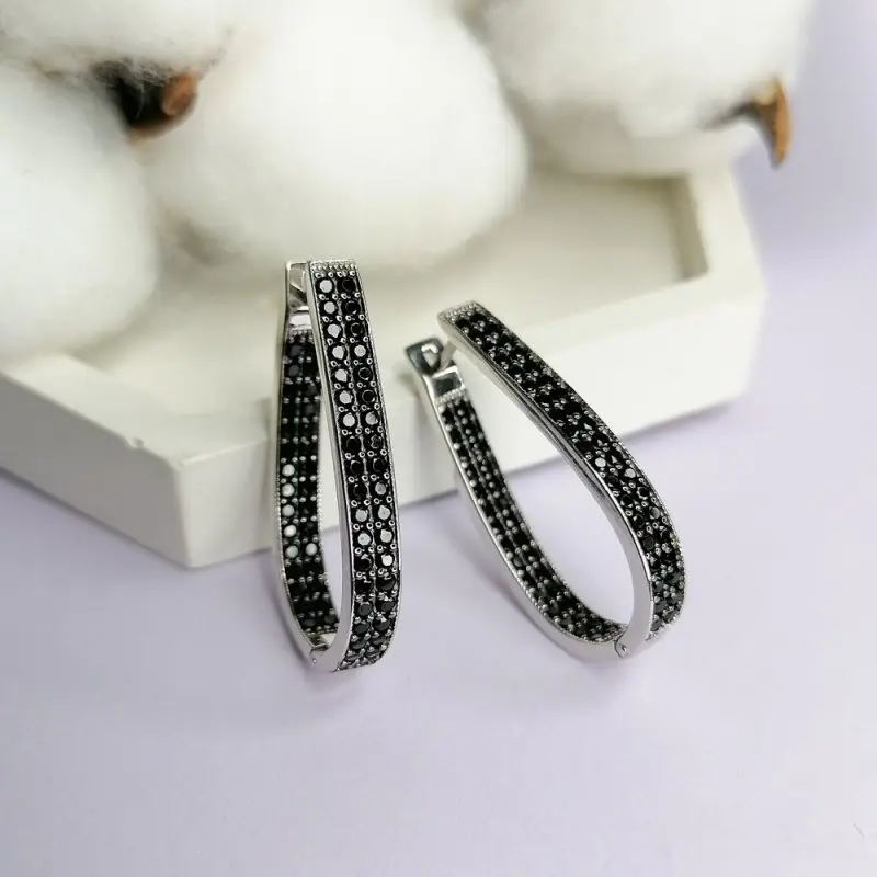 Серьги с английским замком из серебра