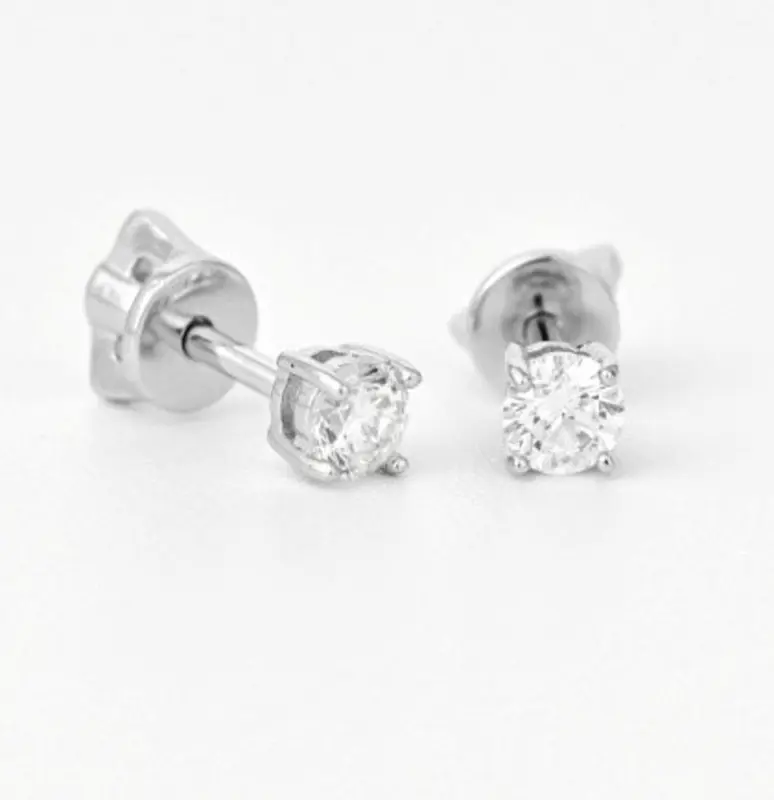 Серьги пуссеты из серебра