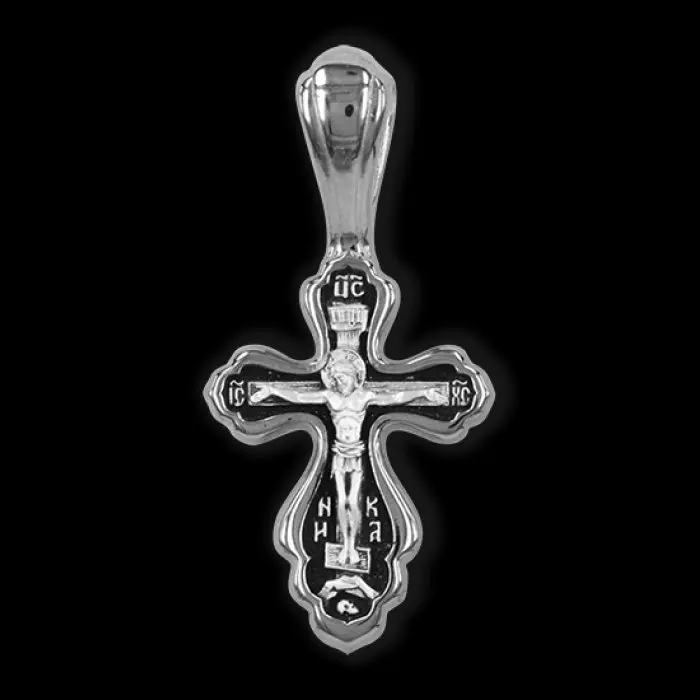 Подвеска крест из серебра